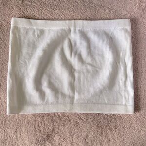 Bozzolo Cream Ribbed Tube Top